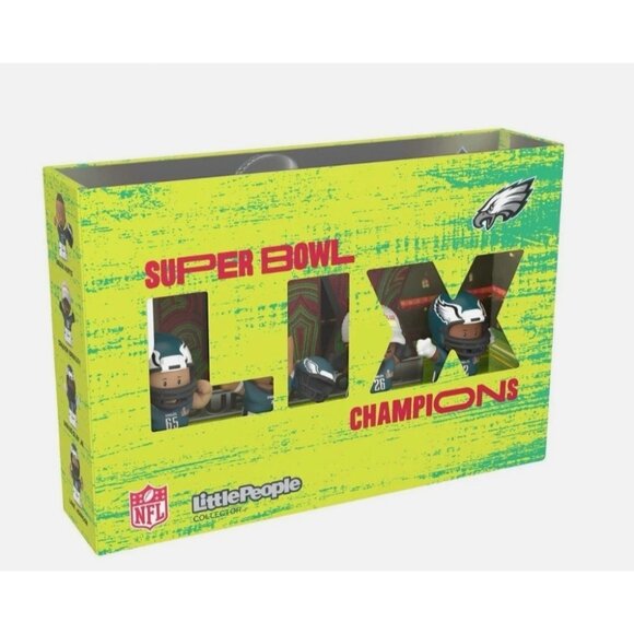 2 New Little People NFL Eagles Super Bowl Champions Kelly Green Sets Sealed - Picture 3 of 15